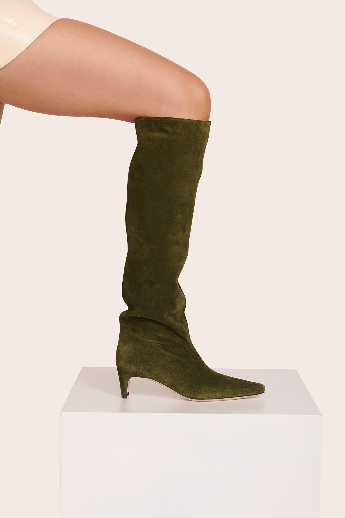 WALLY BOOT | OLIVE SUEDE Product Image