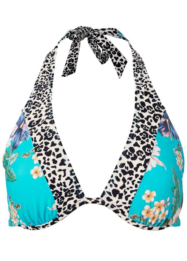 Belize Halter Bikini Top - Water Garden Product Image