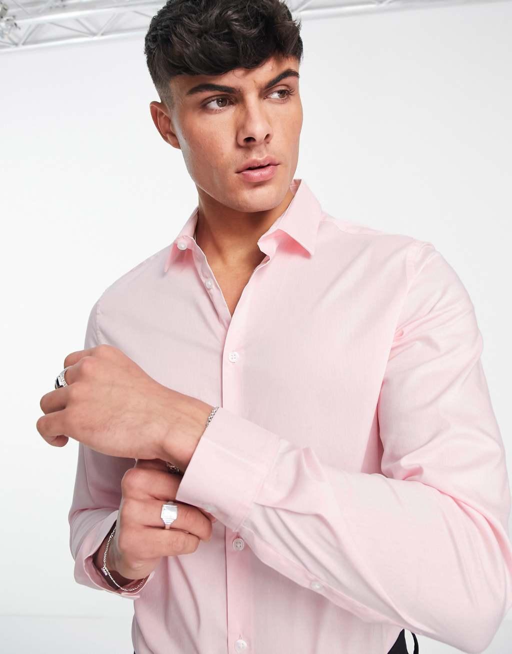 ASOS DESIGN stretch slim fit work shirt Product Image