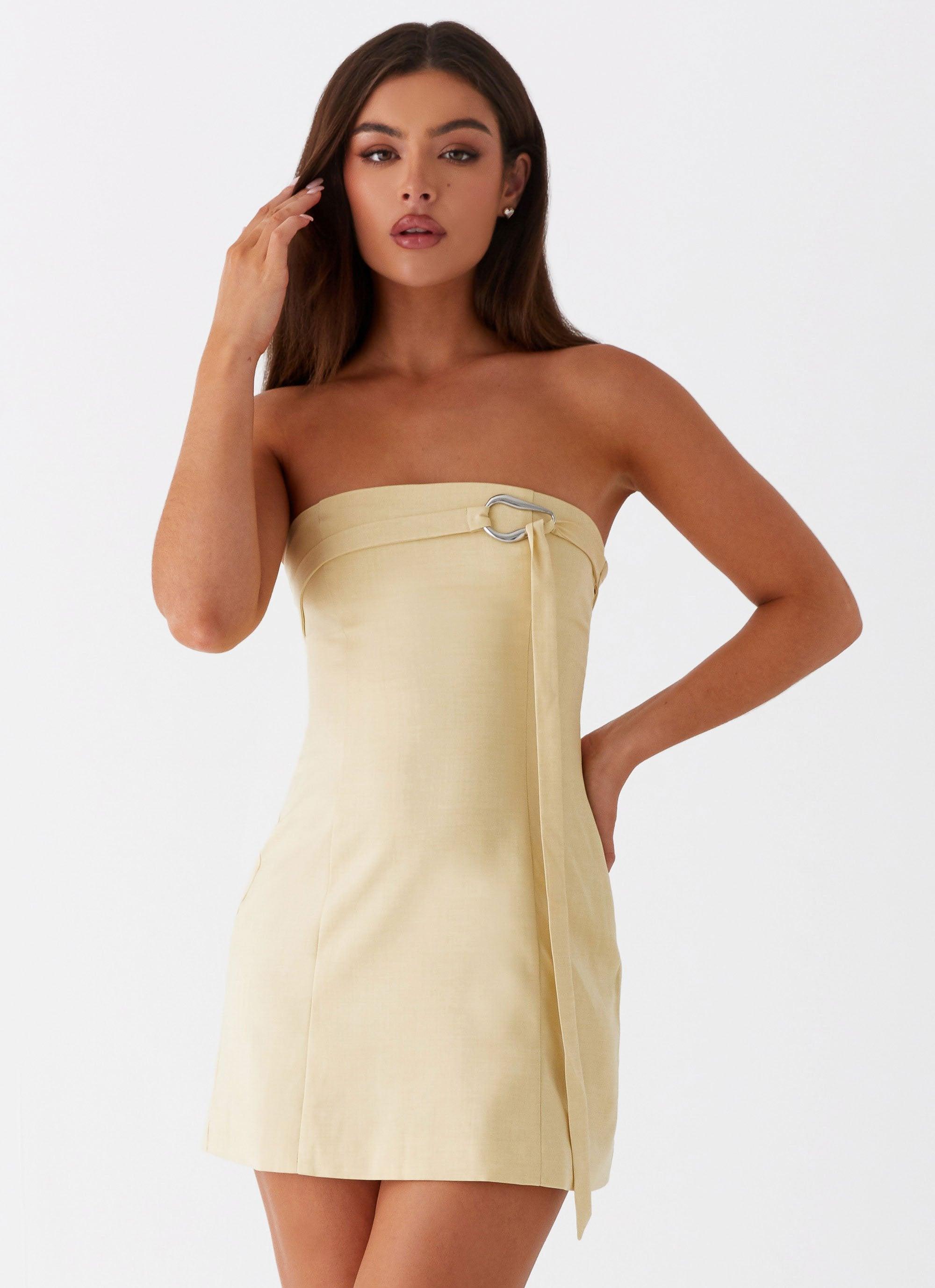 Saskia Mini Dress - Yellow Product Image