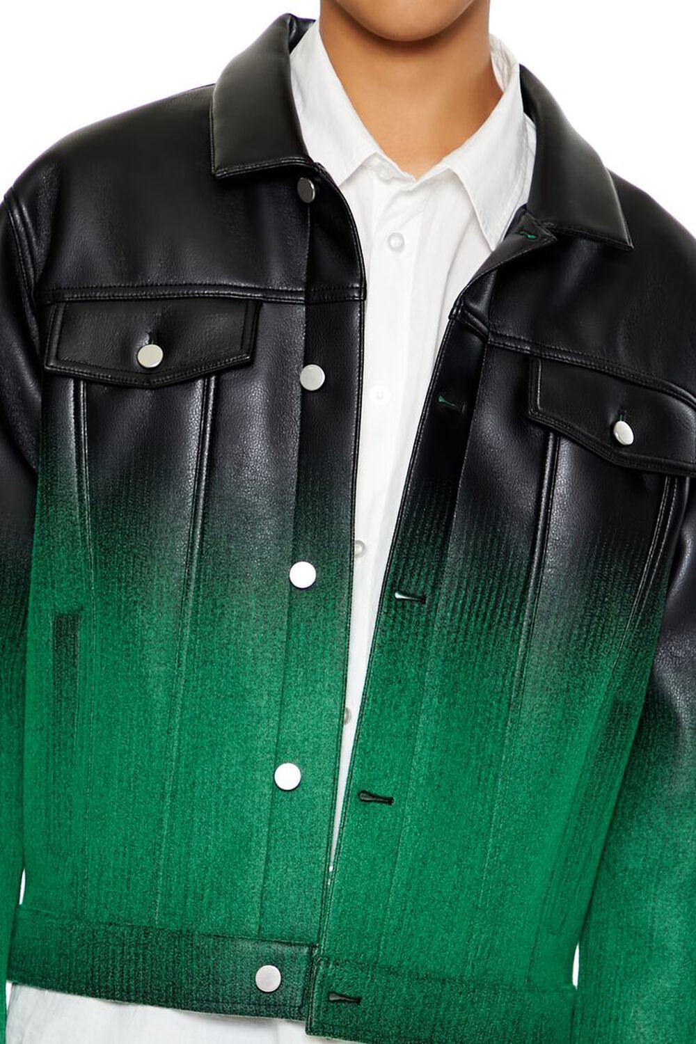 Ombre Faux Leather Moto Jacket | Forever 21 Product Image