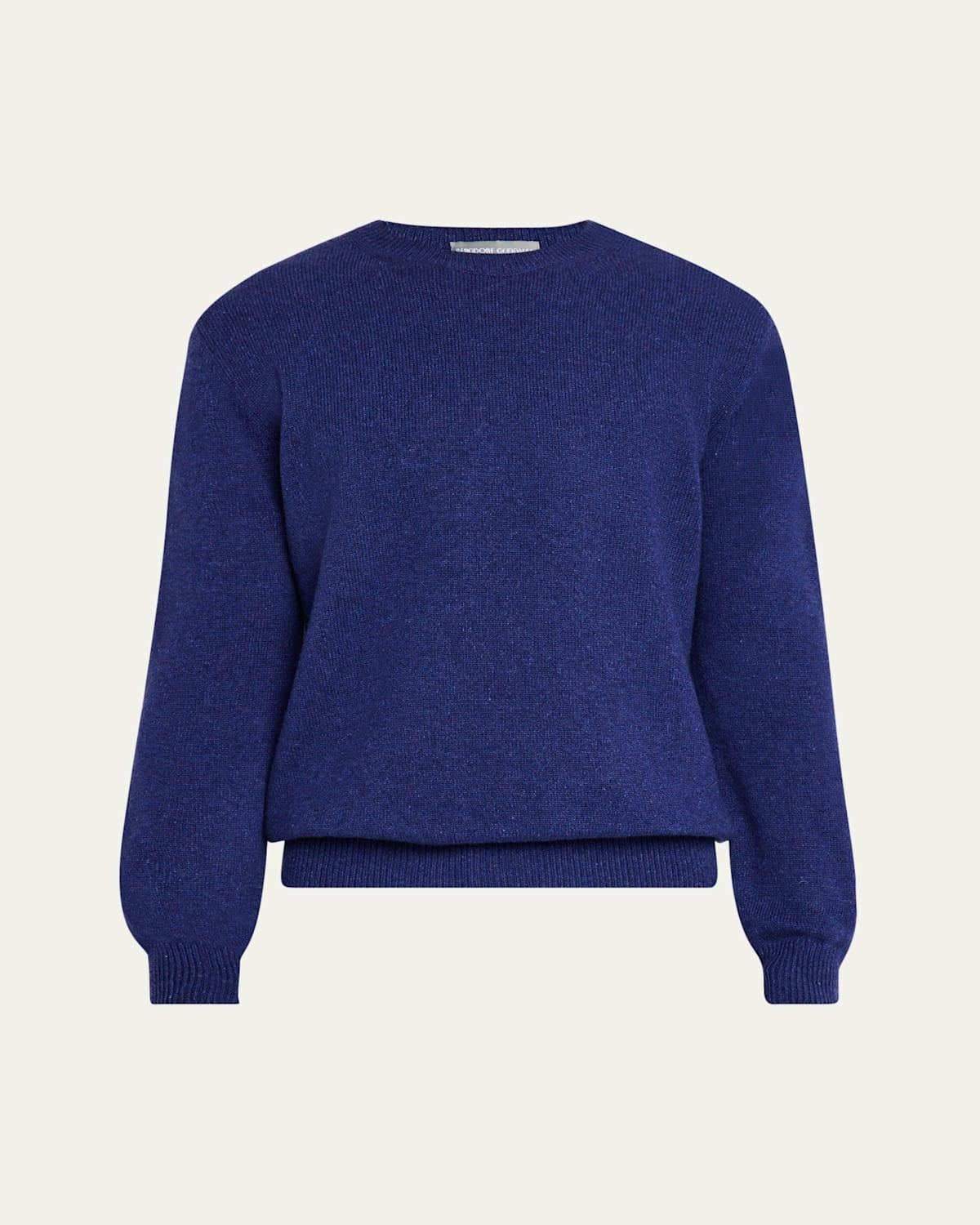 Mens Jersey Stitch Cashmere Crewneck Sweater Product Image