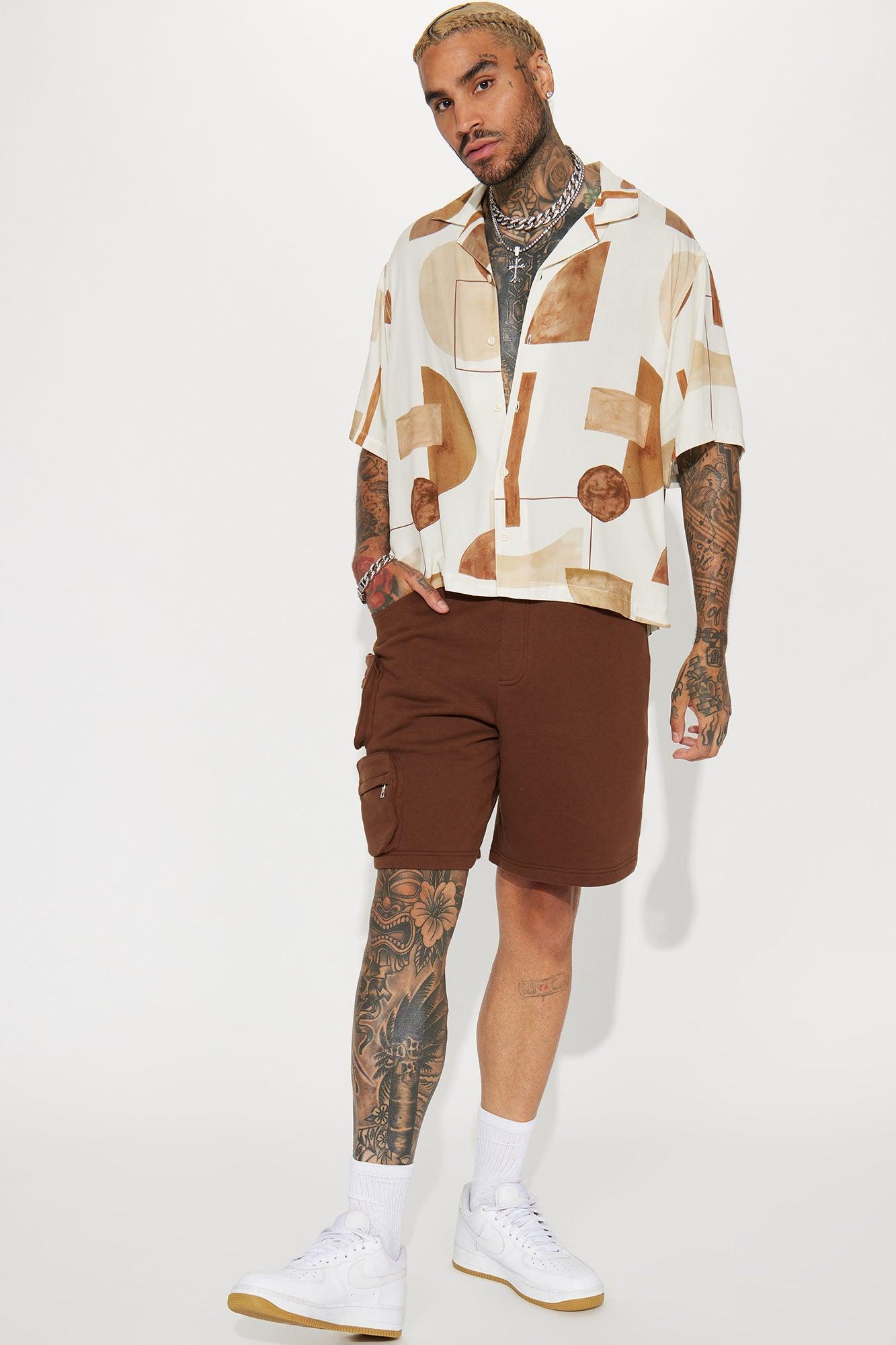 Ground Breaker Button Up Shirt - Cream/combo Product Image