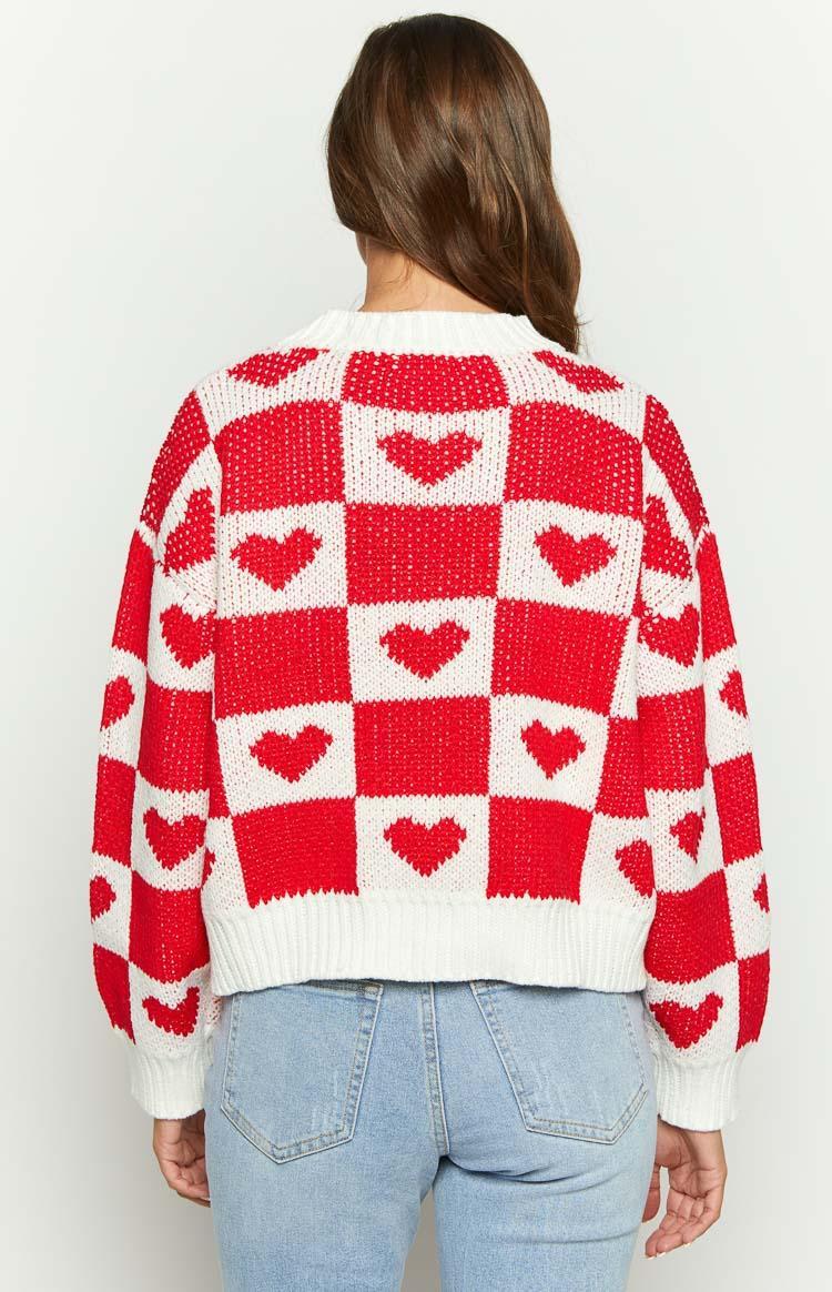 Red Heart Patchwork Jumper Product Image