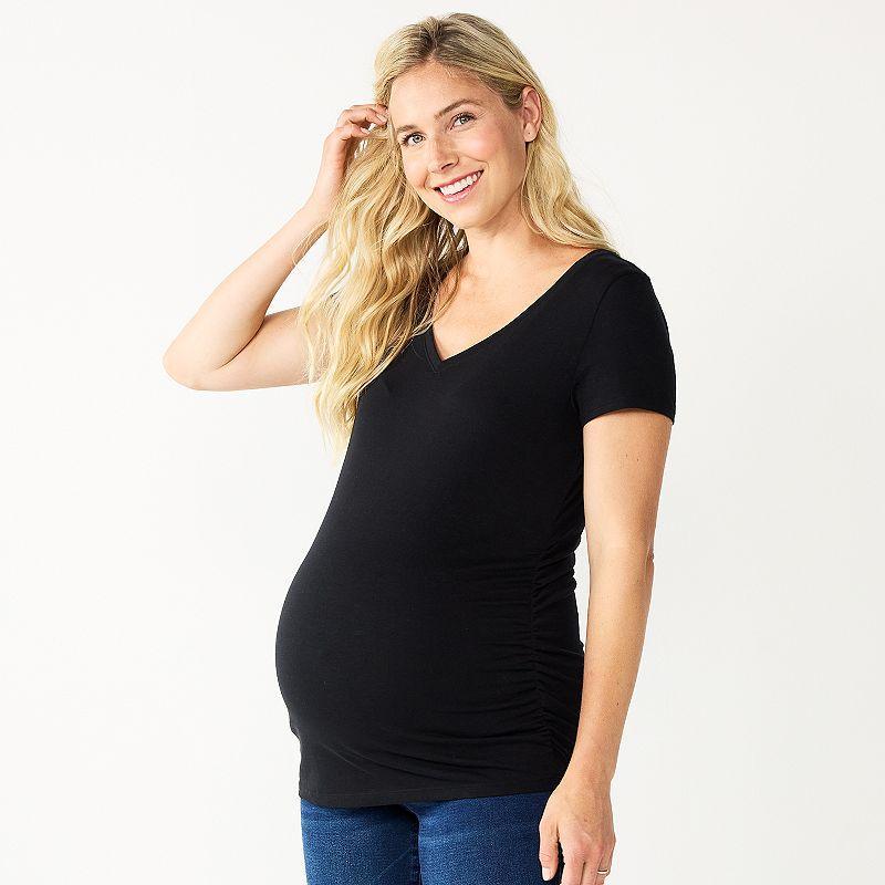 Maternity Sonoma Goods For Life Essential V-Neck Tee, Womens Product Image