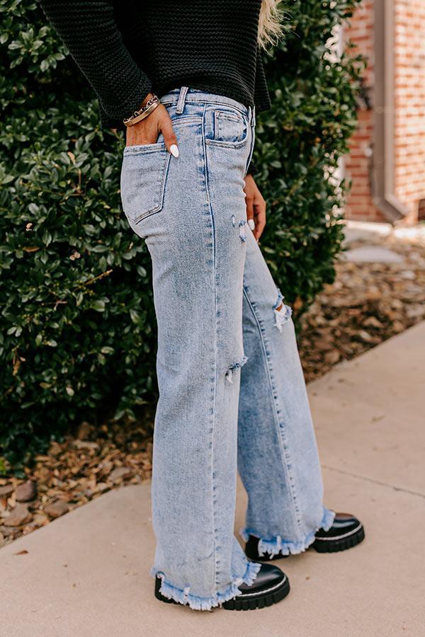 Risen Riley High Waist Straight Leg Jean in Medium Wash Product Image