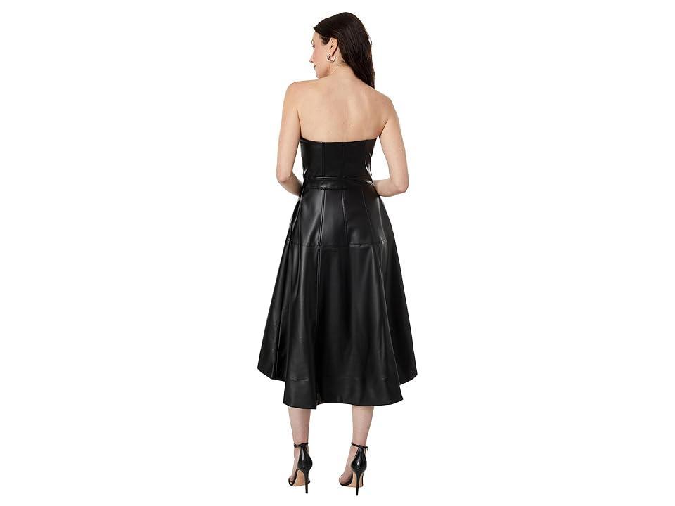 Womens Dawn Faux Leather Bustier Midi-Dress Product Image