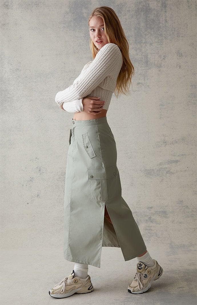 Womens Cargo Midi Skirt Product Image