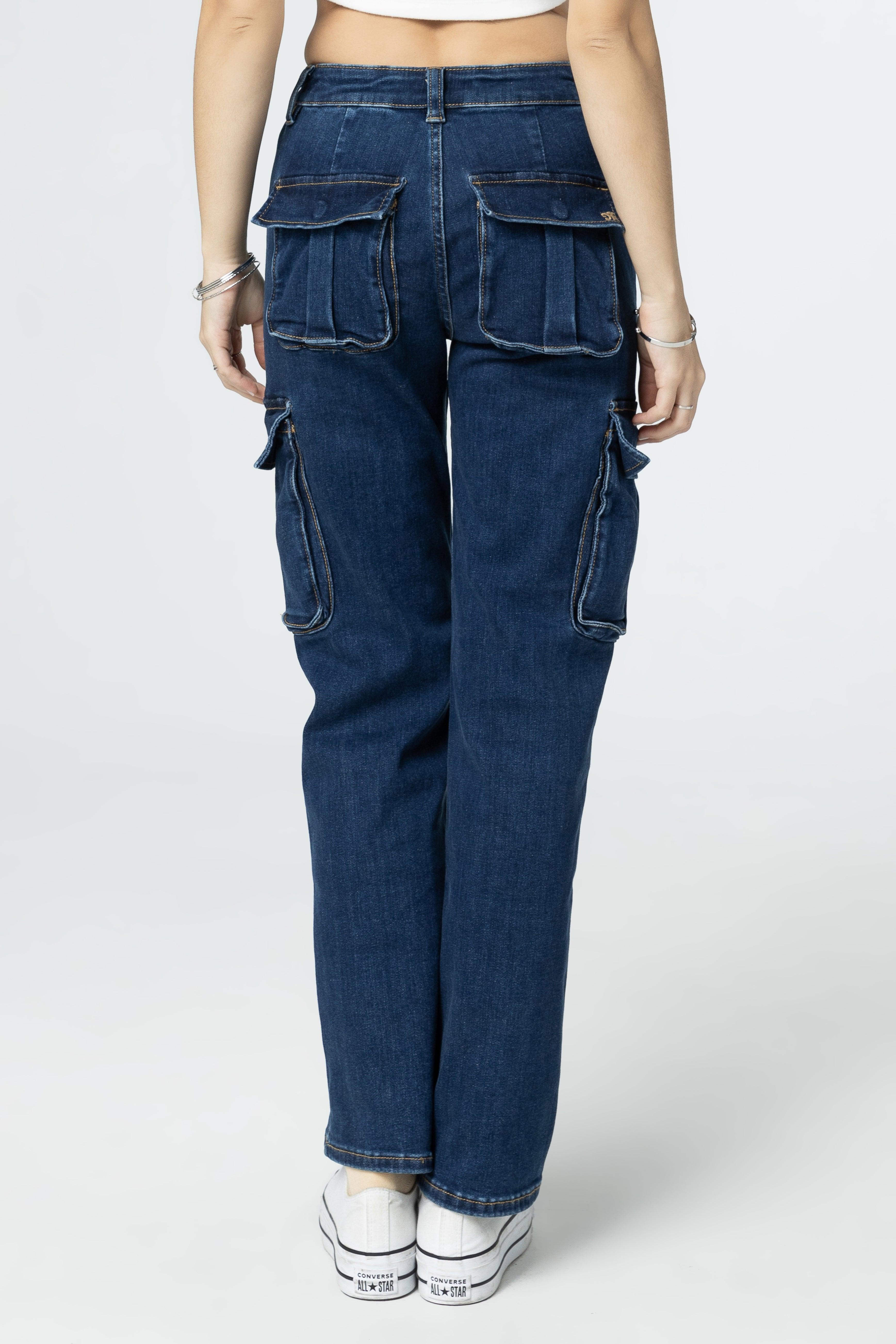 Denim Cargo Jeans Product Image