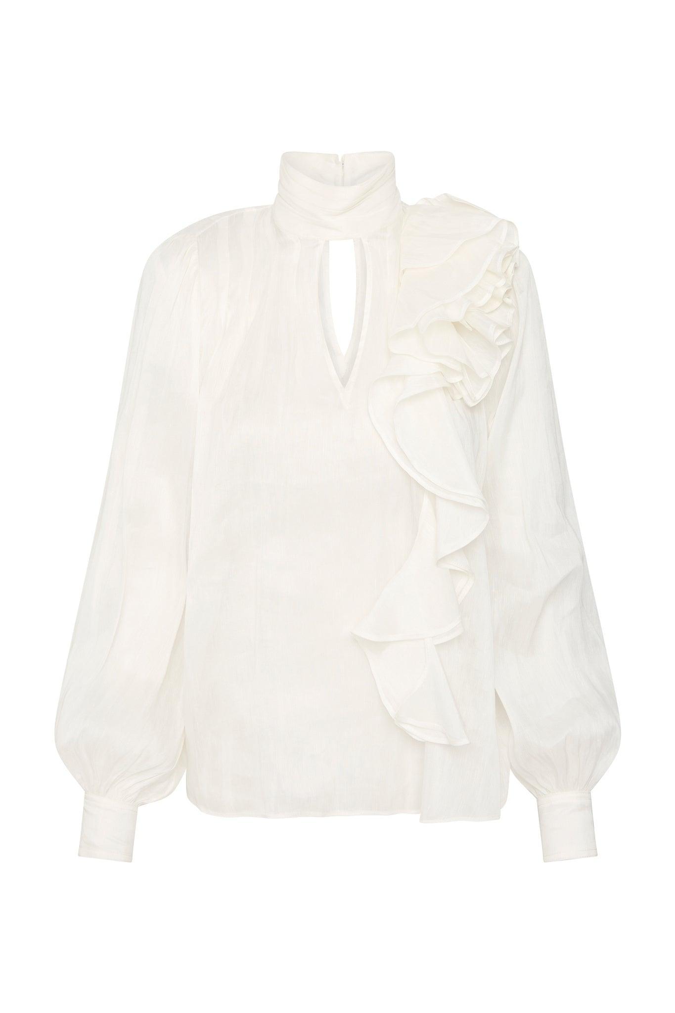 Aura Frilled Tie Blouse Female Product Image