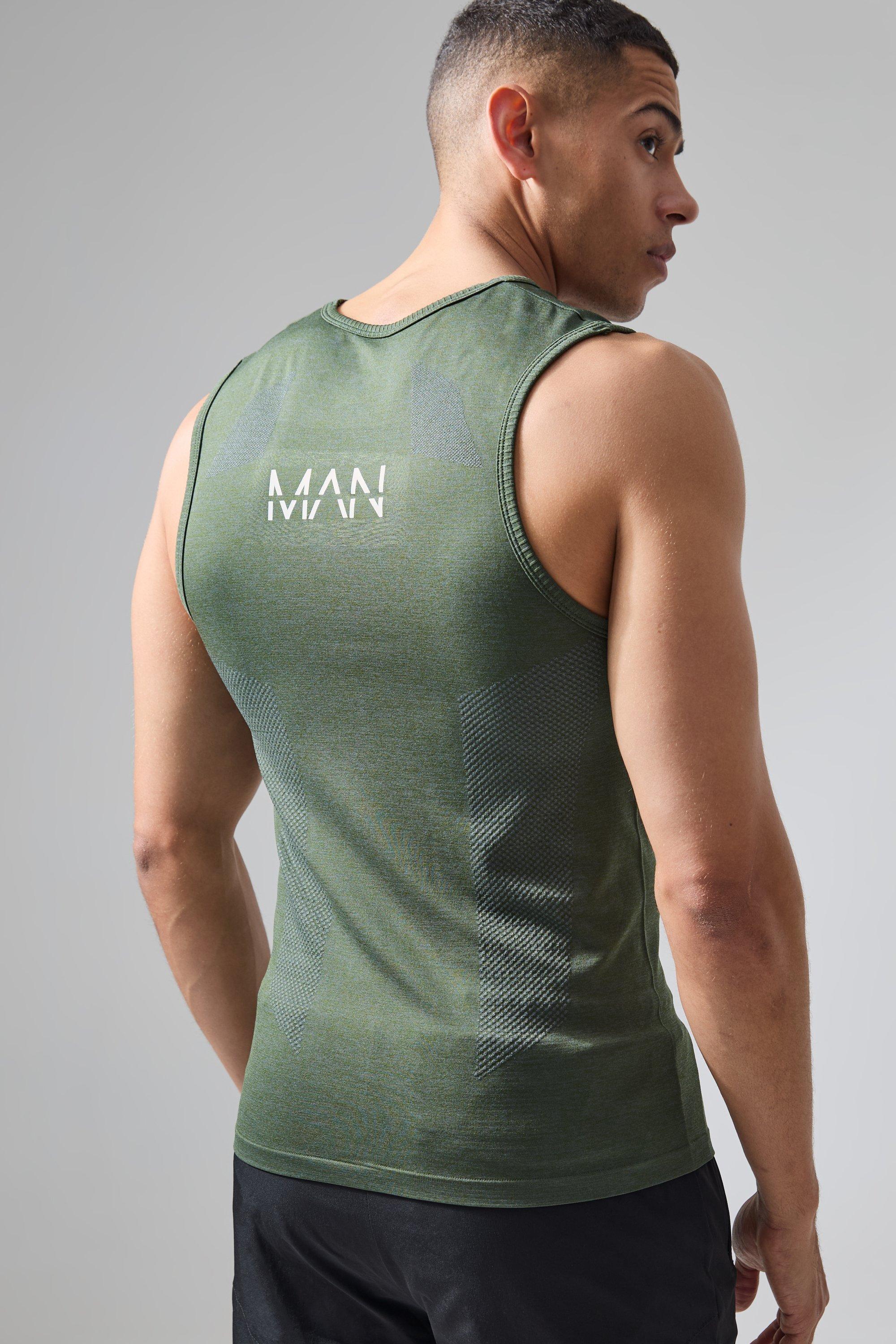 Man Active Seamless Muscle Fit Tank | boohooMAN USA Product Image