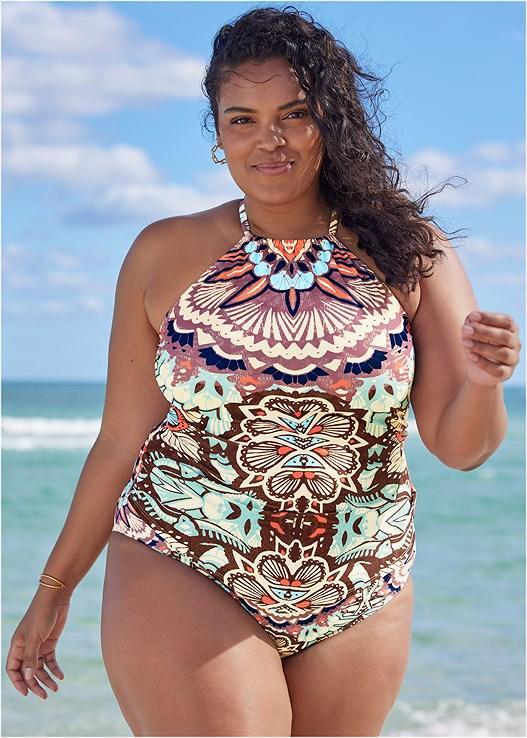 Hanky Hem High-Neck Tankini Product Image