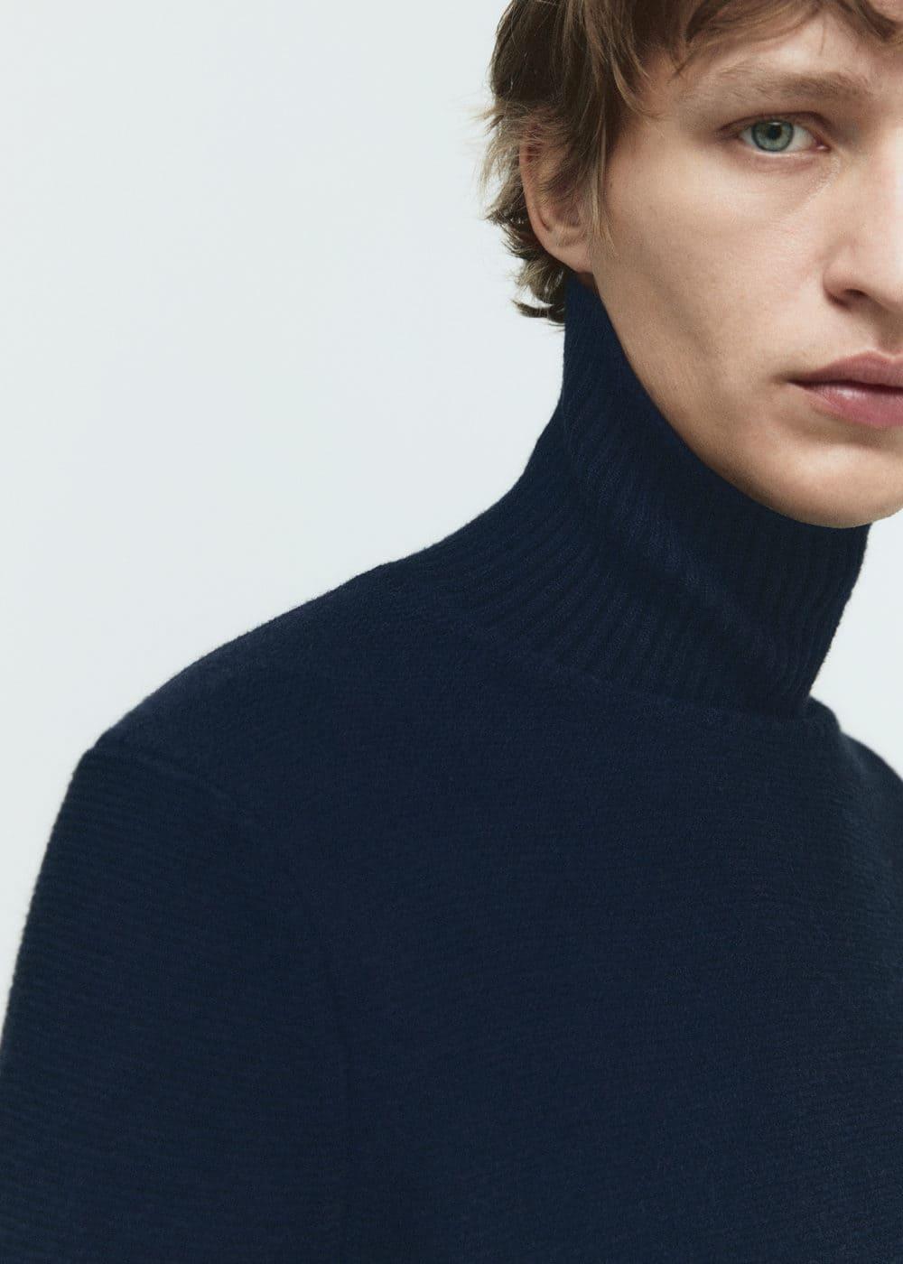 MANGO MAN - Turtleneck knit sweater dark navyMen Product Image