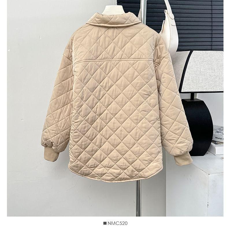 Diamond-Quilted Puffer Jacket Product Image