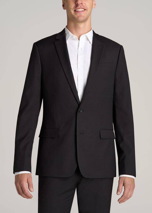 Suit Jacket for Tall Men in Black Male Product Image