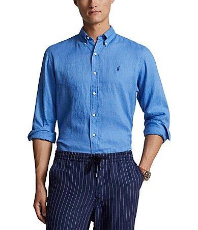 Polo Ralph Lauren Mens Classic Fit Linen Shirt Product Image