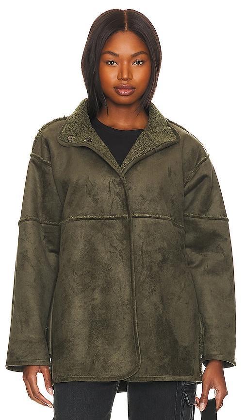 Womens Albany Faux-Suede Sherpa Jacket Product Image