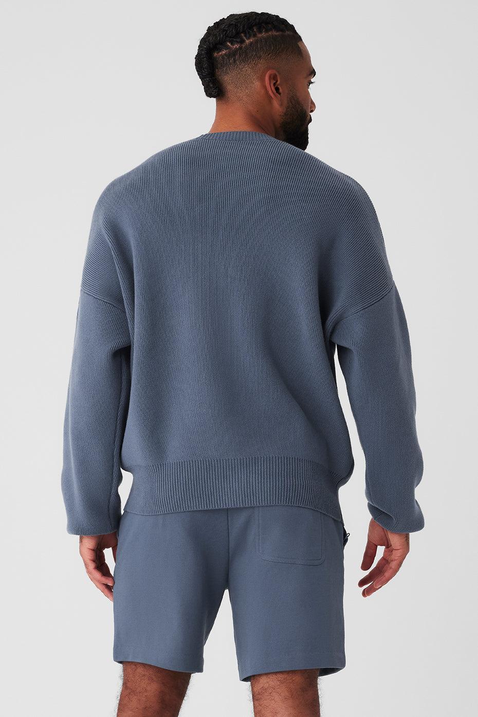 Scholar Crew Neck Sweater - Bluestone Male Product Image