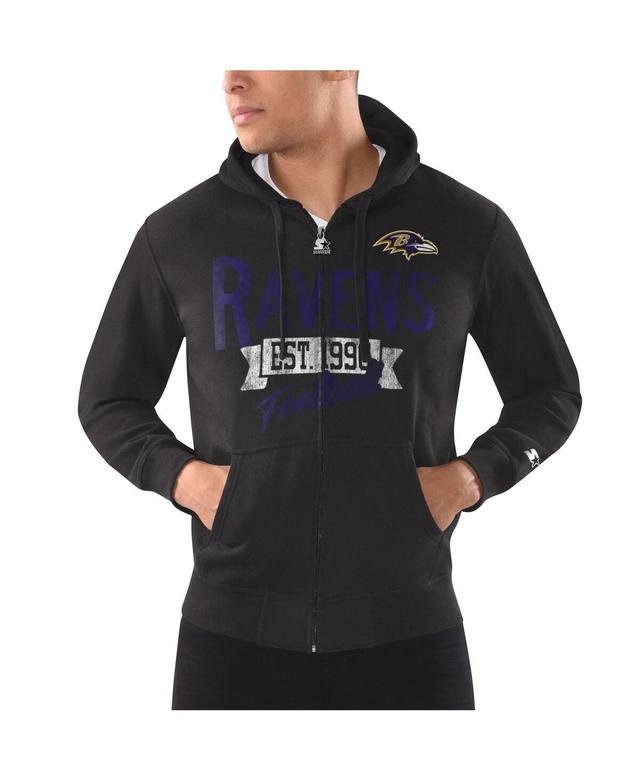 Mens Starter Baltimore Ravens Domestic Post Season Full-Zip Hoodie Product Image