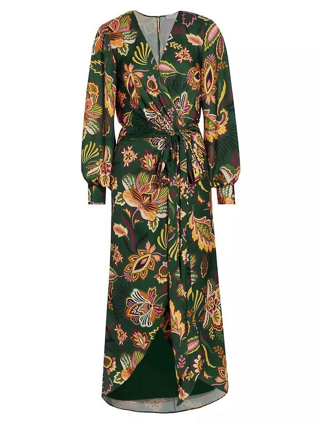 Daisy Floral Wrap Midi-Dress Product Image