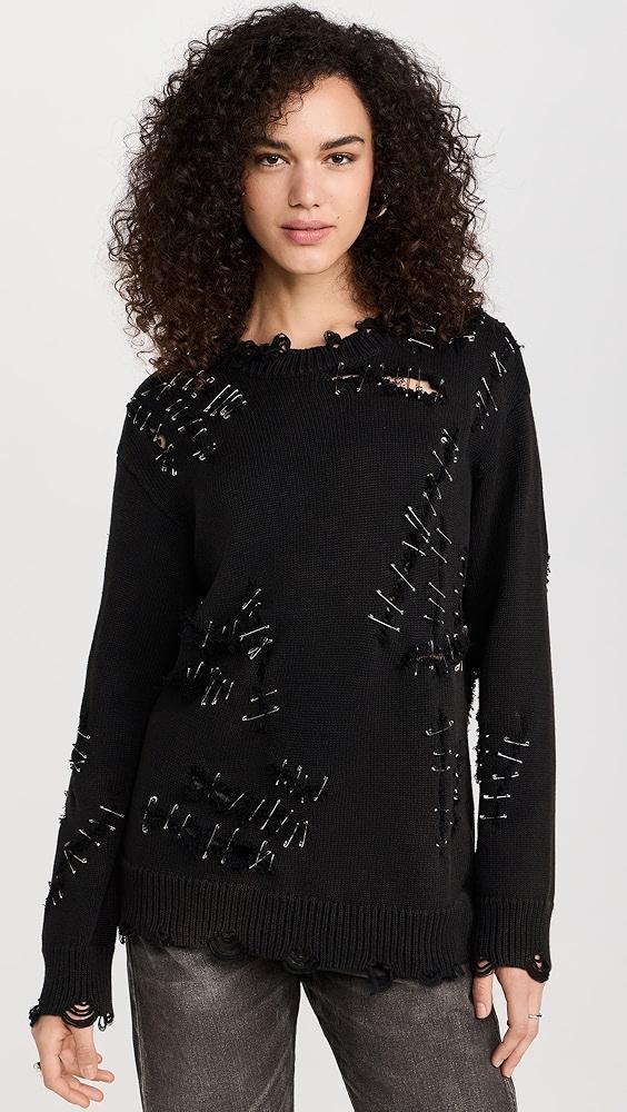 R13 Slashed Boyfriend Sweater | Shopbop Product Image