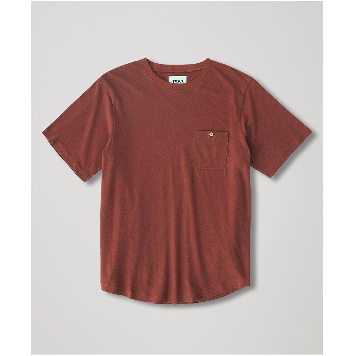 Seaside Linen Blend Short Sleeve Pocket Crew T-Shirt Made With Organic Cotton Product Image