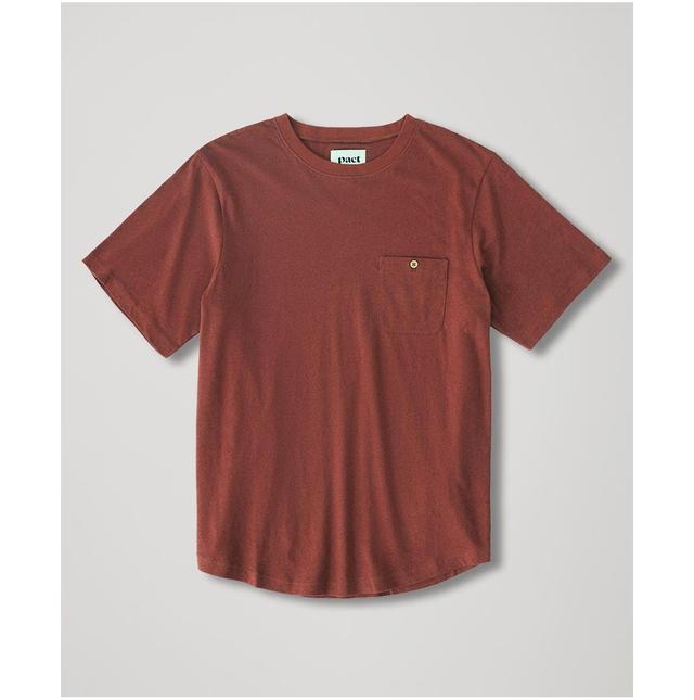 Mens Seaside Linen Blend Short Sleeve Pocket Crew XL Product Image