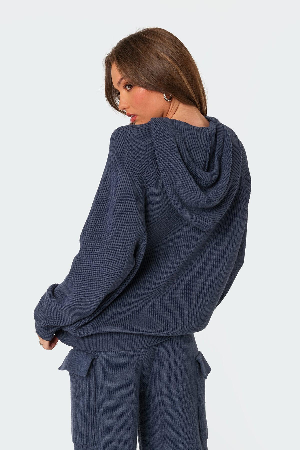 Wynter Oversized Knit Hoodie Product Image