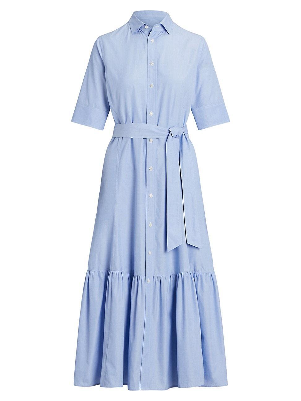 Womens Cotton Poplin Shirtdress Product Image