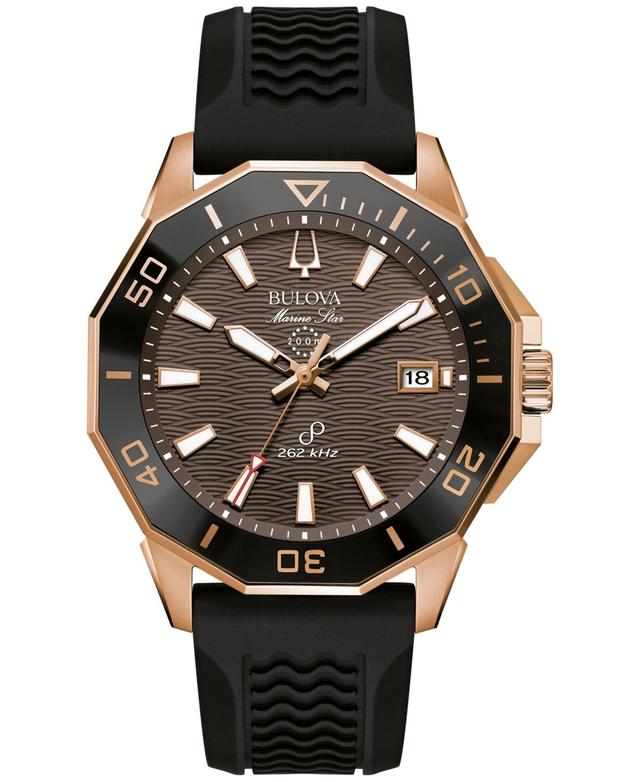 Bulova Mens Marine Star Precisionist Multifunction Black Silicone Strap Watch Product Image