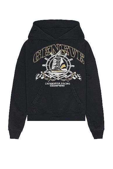 Rhude Geneve Catamaran Hoodie in Black Product Image