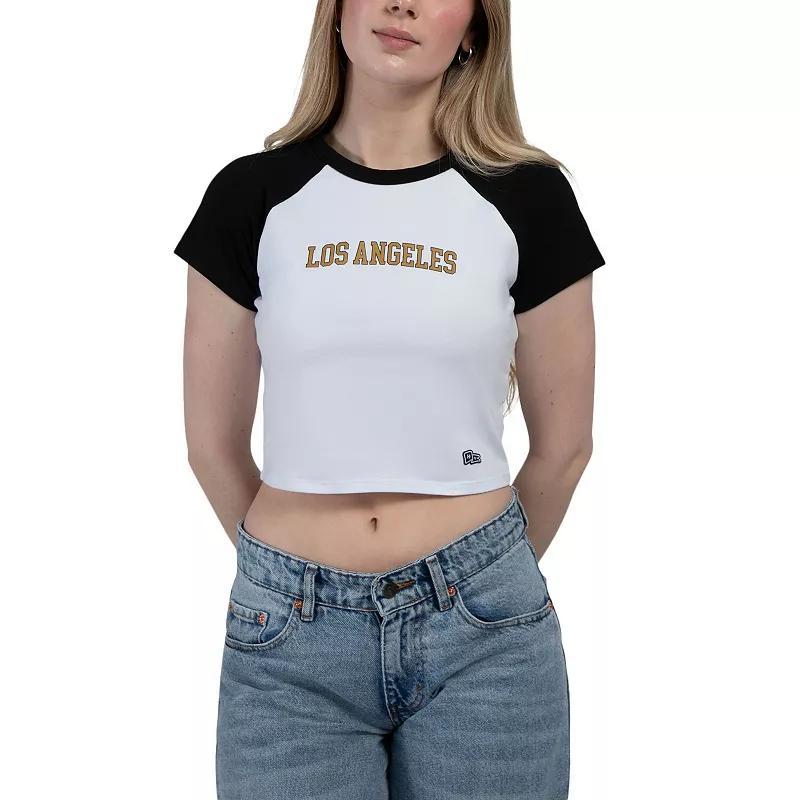 Womens Hype and Vice Black LAFC Homerun Cropped Raglan T-Shirt Product Image