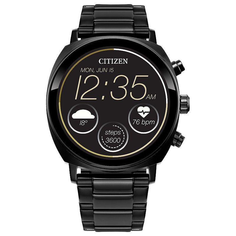 Citizen Unisex Cz Smart Wear Os Black-Tone Stainless Steel Bracelet Smart Watch 41mm Product Image