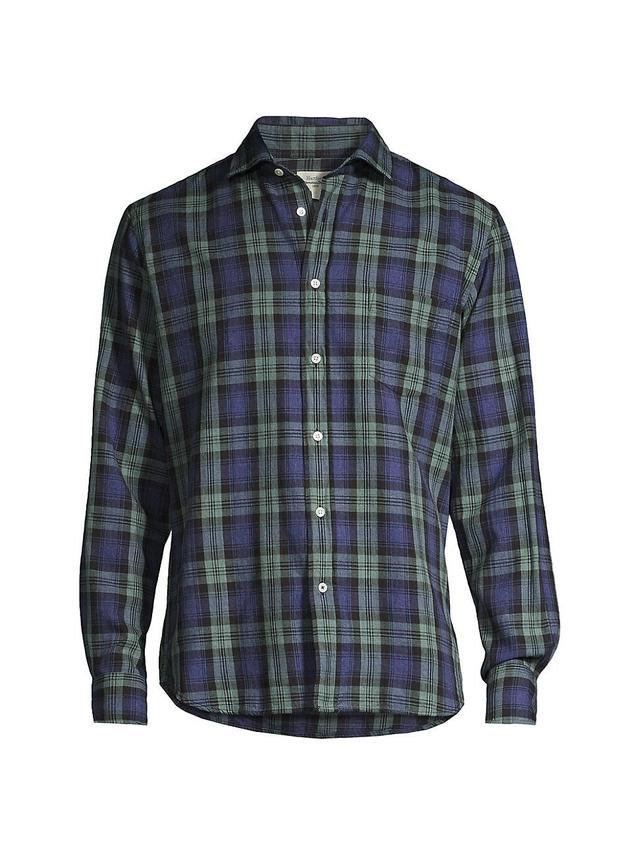 Mens Paul Herringbone Plaid Flannel Shirt Product Image