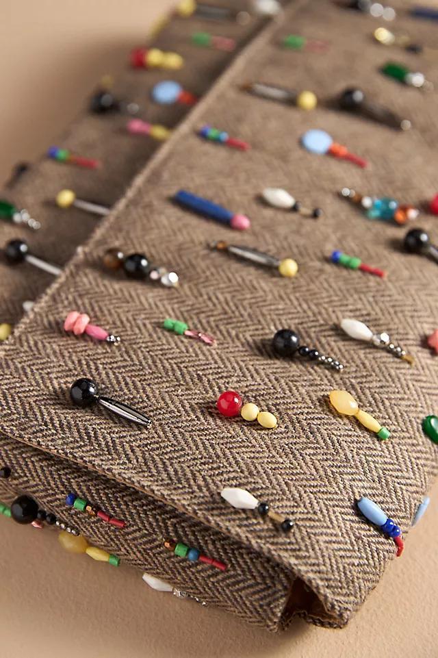 Embellished Menswear Oversized Clutch Product Image