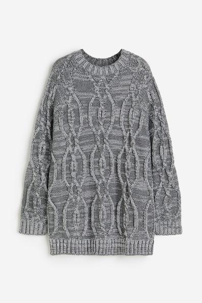 Oversized Shimmery Metallic Sweater Product Image