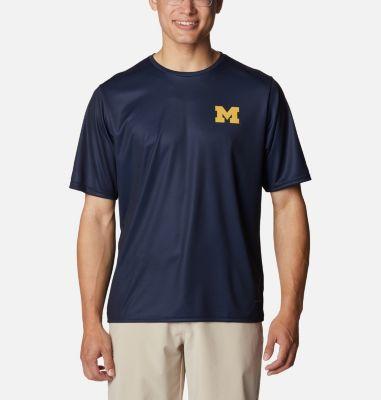 Columbia Men's Collegiate PFG Terminal Tackle Short Sleeve Shirt - Michigan- Product Image