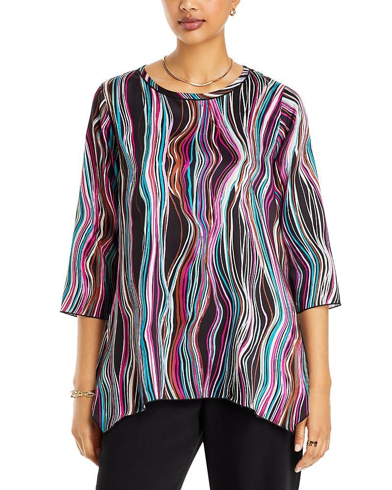 Womens Wavy Striped Twill Top Product Image