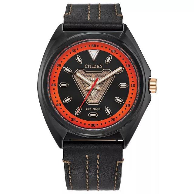 Men's Citizen Eco-DriveÂ® Â©Marvel Tony Stark Black IP Strap Watch with Arc Reactor Dial (Model: Aw2075-05W) Product Image