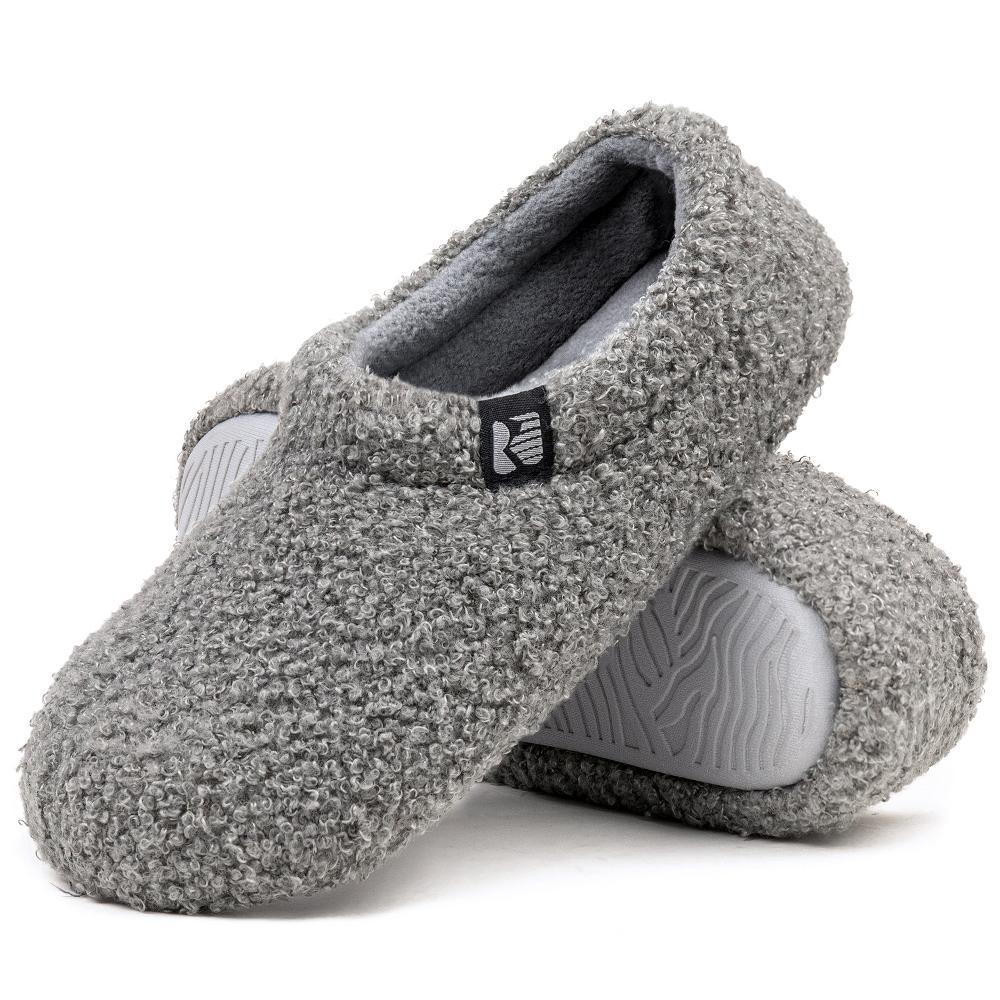 RockDove Women's Teddy Fleece Closed Back Slipper, Size 5-6 US Women, Dark Gray Product Image