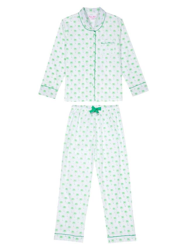 Womens Palm Tree Long PJ Set Product Image