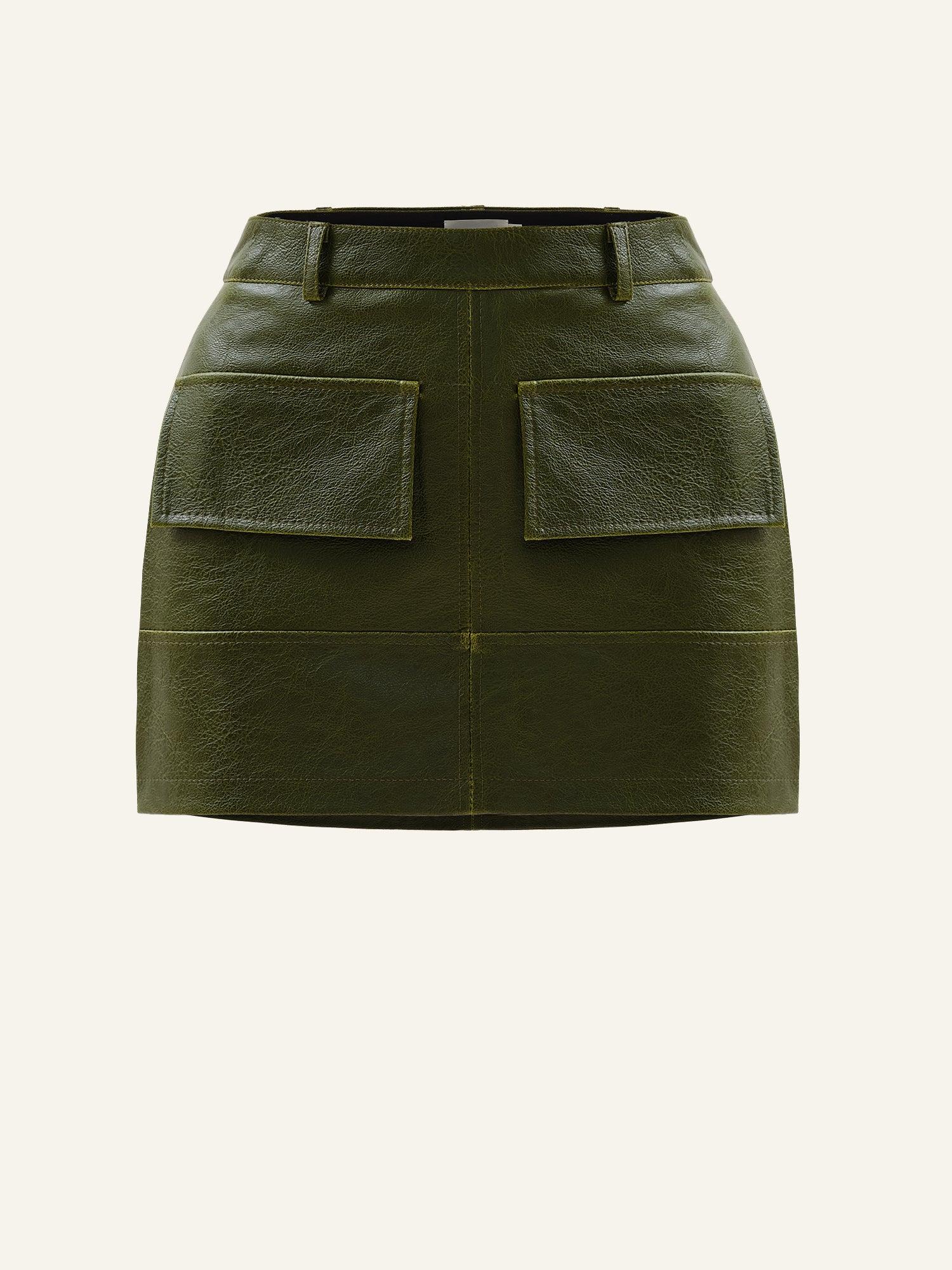 Paneled skort in Peridot Product Image