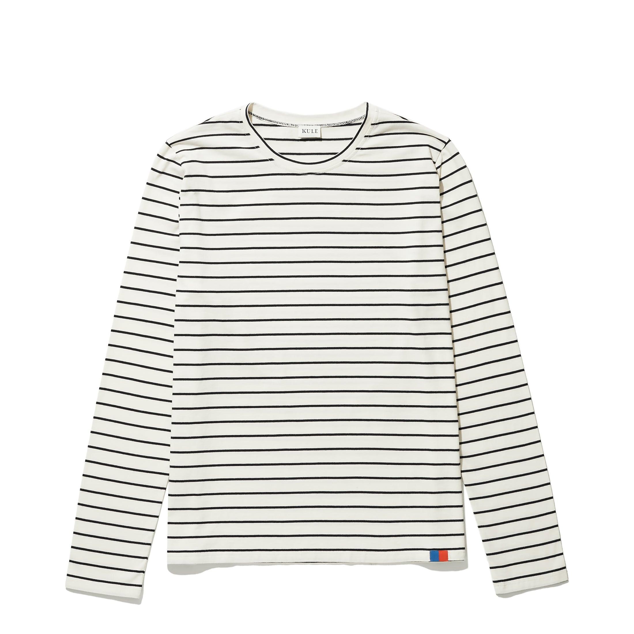 The Modern Long - Cream/Navy Pinstripe Female Product Image