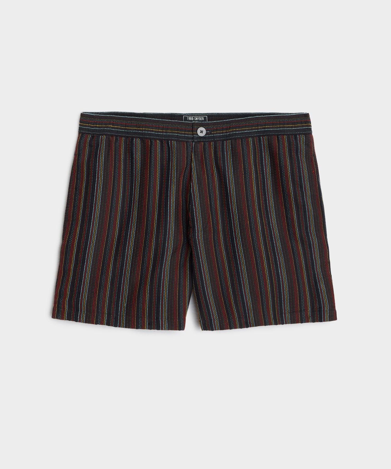 5" Beachcomber Short in Black Multi Stripe Product Image