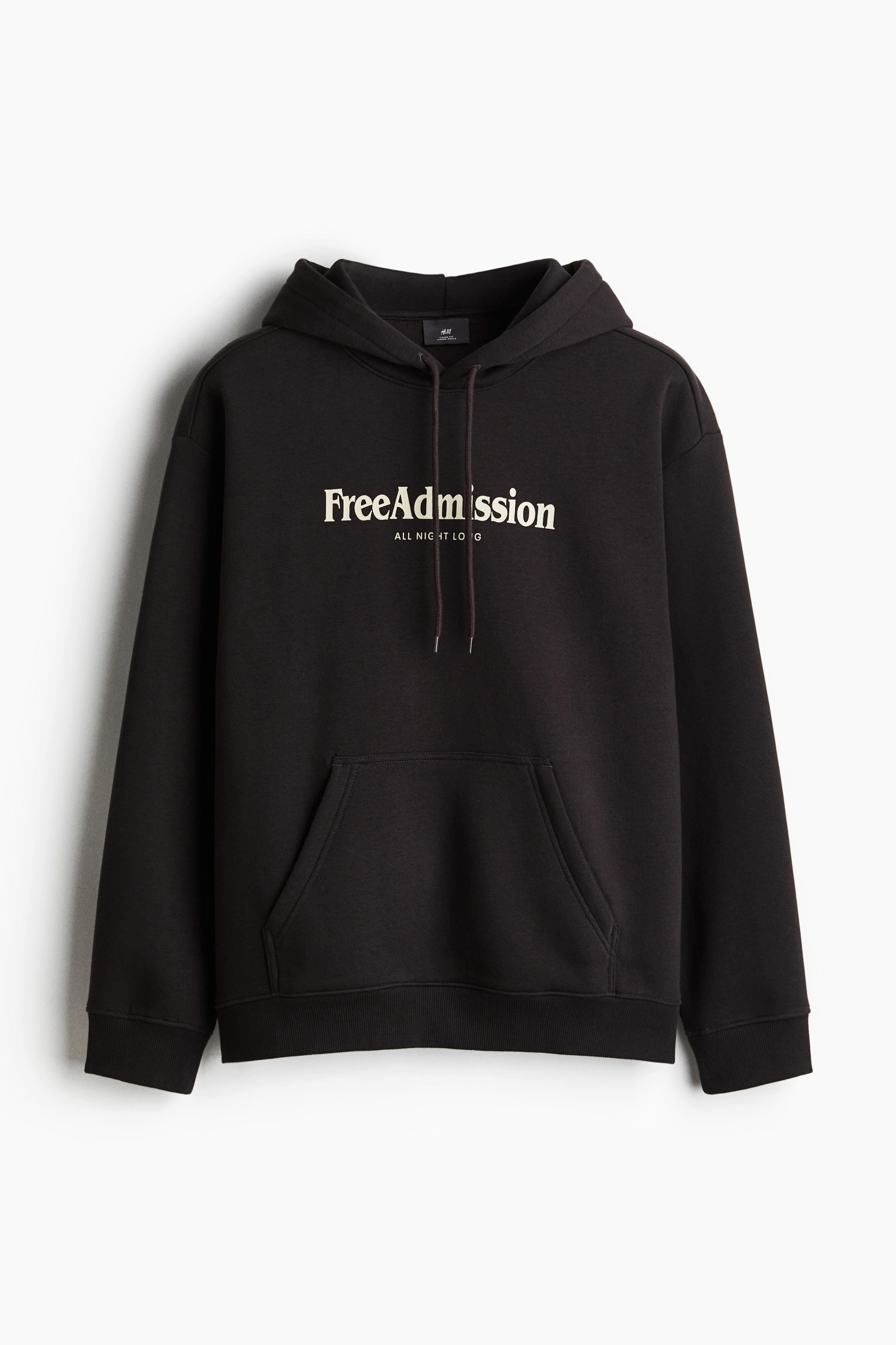 Loose Fit Printed Hoodie Product Image