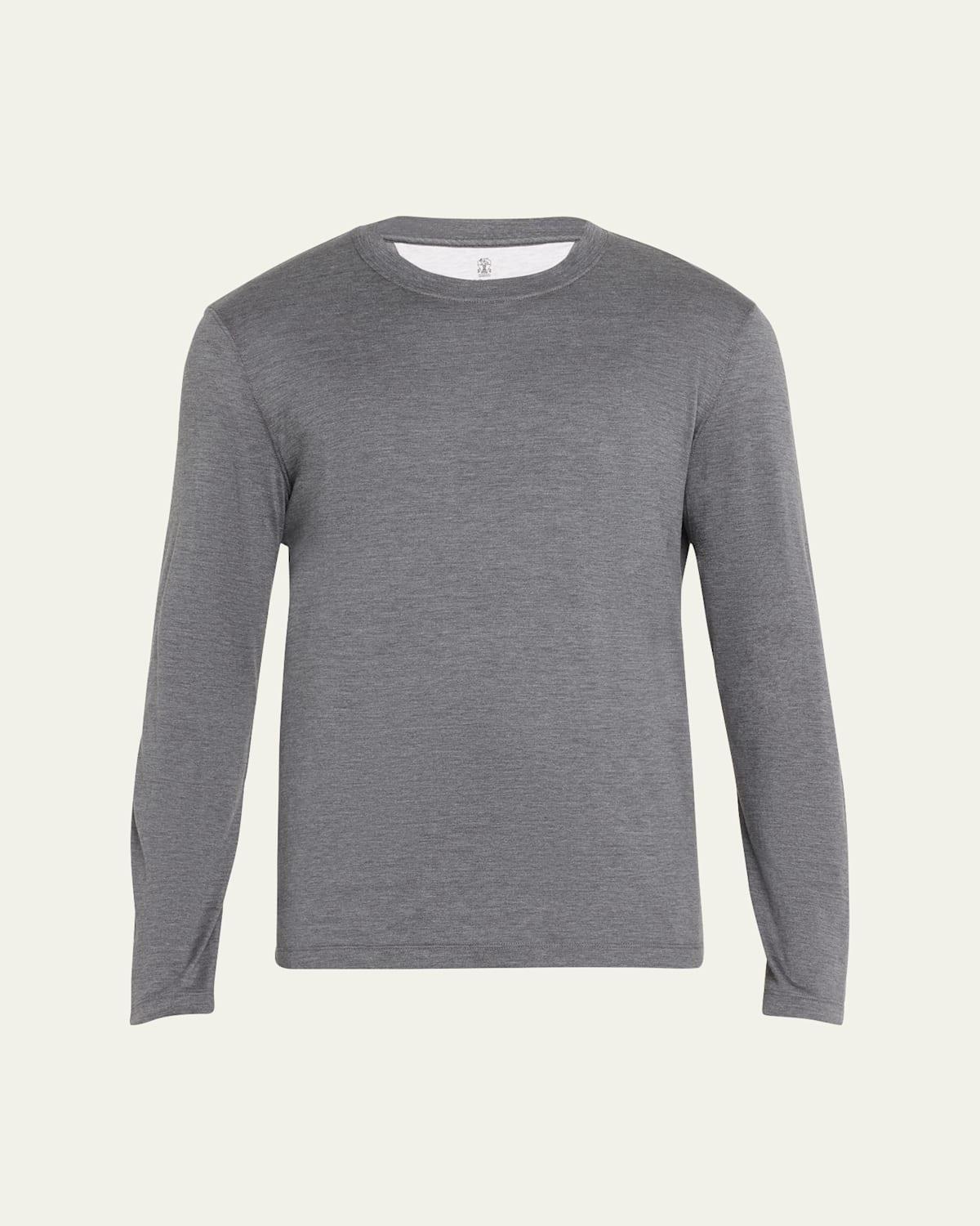 Mens Silk and Cotton Long-Sleeve T-Shirt Product Image