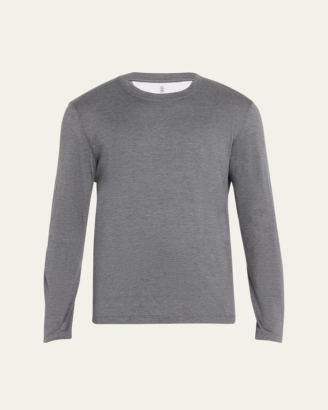 Mens Silk and Cotton Long-Sleeve T-Shirt Product Image