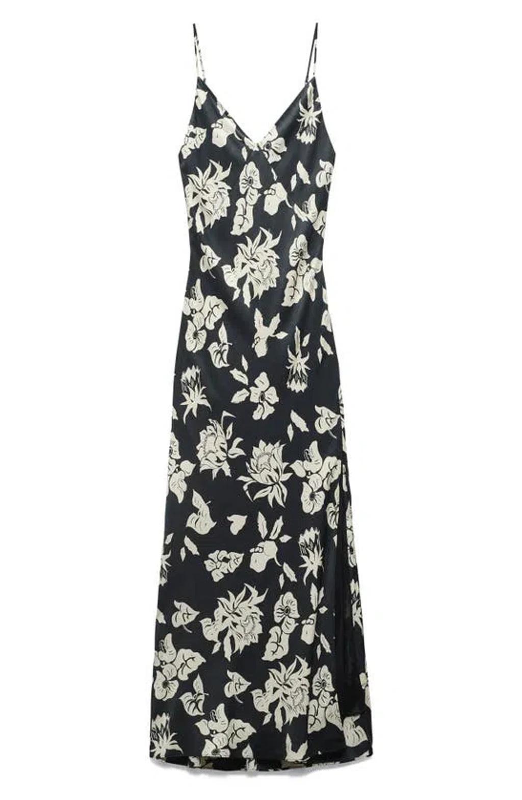 Black Larissa Midi Dress In Black Floral product image