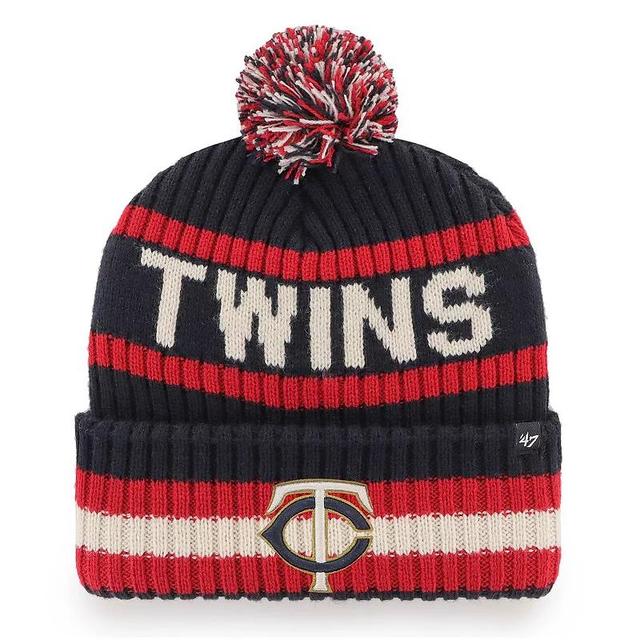 Mens 47 Minnesota Twins Bering Cuffed Knit Hat with Pom, Blue Product Image