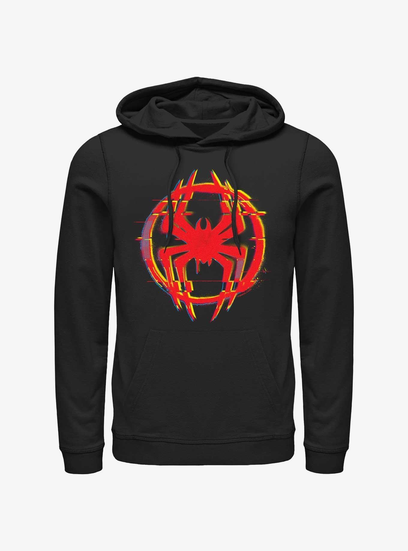 Marvel Spider-Man Glitchy Spider Symbol Hoodie Product Image